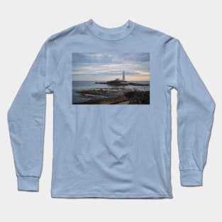 St Mary's Island and Lighthouse in August (2) Long Sleeve T-Shirt